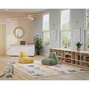 Joy Carpets Rugs Kid Essentials 2174-02 Alphabet for Everyone Multi