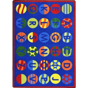 Joy Carpets Rugs Kid Essentials 1802-01 Alphabet Patterns Multi