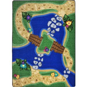Joy Carpets Rugs Kid Essentials 1788-01 Alphabet Trail Multi