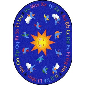 Joy Carpets Rugs Kid Essentials 1911-01 Alphabet Tweet Multi