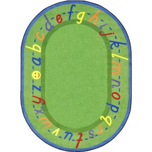 Joy Carpets Rugs Kid Essentials 1478-02 AlphaScript Green