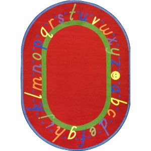 Joy Carpets Rugs Kid Essentials 1478-01 AlphaScript Red