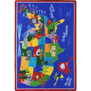 Joy Carpets Rugs Kid Essentials 1886-01 America the Beautiful Multi