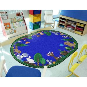 Joy Carpets Rugs Kid Essentials 1939-01 Animals Among Us Multi