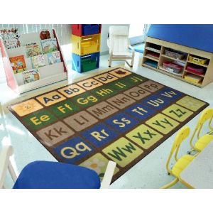 Joy Carpets Rugs Kid Essentials 1710-01 Any Day Alphabet Multi
