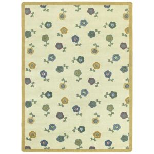 Joy Carpets Rugs Kid Essentials 1536-02 Awesome Blossom Soft beige