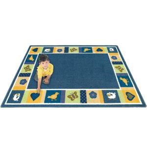 Joy Carpets Rugs Kid Essentials 1537-01 Baby Blues Bold blue