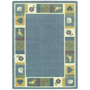 Joy Carpets Rugs Kid Essentials 1537-02 Baby Blues Soft blue