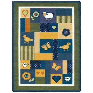 Joy Carpets Rugs Kid Essentials 1532-01 Baby Love Bold blue