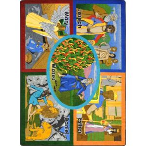 Joy Carpets Rugs Kid Essentials 1634-01 Bible Stories Multi