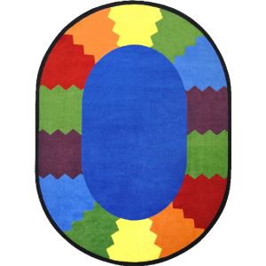 Joy Carpets Rugs Kid Essentials 1672-01 Block Party Multi