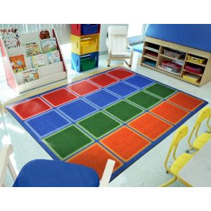 Joy Carpets Rugs Kid Essentials 1709-01 Blocks Abound Primary