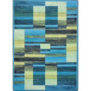 Joy Carpets Rugs Kid Essentials 1699-01 Boomblox Teal