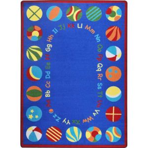 Joy Carpets Rugs Kid Essentials 1780-01 Bouncy Balls Multi