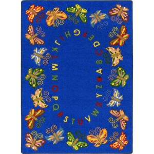 Joy Carpets Rugs Kid Essentials 1541-01 Butterfly Delight Multi