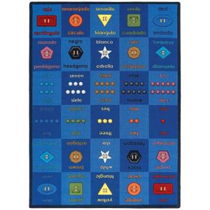 Joy Carpets Rugs Kid Essentials 1561-01 Button Button Multi