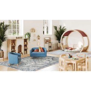 Joy Carpets Rugs Kid Essentials 2176-01 Canyon Tapestry Sandstone