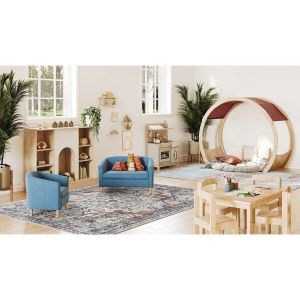 Joy Carpets Rugs Kid Essentials 2176-03 Canyon Tapestry Terracotta