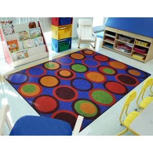 Joy Carpets Rugs Kid Essentials 1857-04 Circle Back Primary