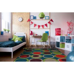 Joy Carpets Rugs Kid Essentials 1857-03 Circle Back Tropics