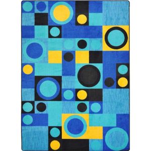 Joy Carpets Rugs Kid Essentials 1701-01 City Block Blue