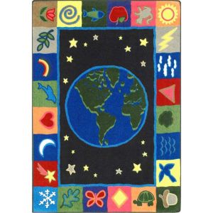 Joy Carpets Rugs Kid Essentials 1405-01 EarthWorks Multi