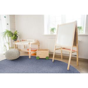 Joy Carpets Rugs Kid Essentials 0080-04 Endurance Glacier Blue