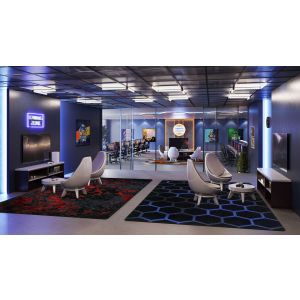 Joy Carpets Rugs Kid Essentials 2164-04 Eruption Ruby