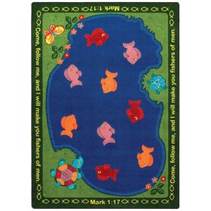 Joy Carpets Rugs Kid Essentials 1550-01 Fishers of Men Multi