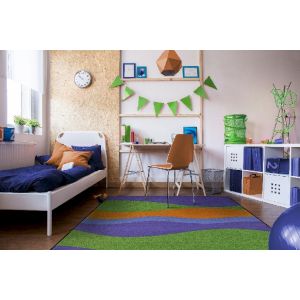 Joy Carpets Rugs Kid Essentials 1858-01 Flow Violet