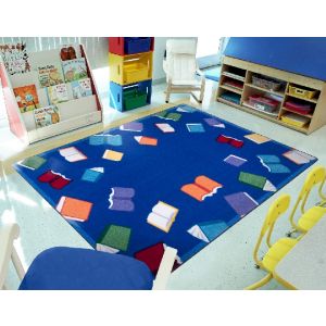Joy Carpets Rugs Kid Essentials 2054-01 Fly Away with Reading Multi