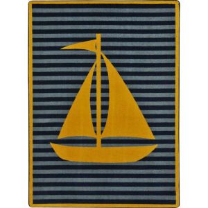 Joy Carpets Rugs Kid Essentials 1903-02 Following Seas Yellow