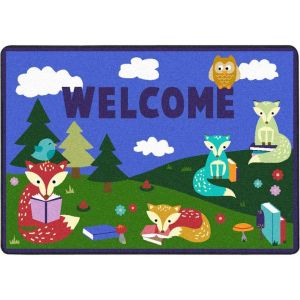 Joy Carpets Rugs Kid Essentials 1883-01 Foxy Readers Multi