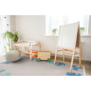 Joy Carpets Rugs Kid Essentials 1743-02 Frisky Friends Blue