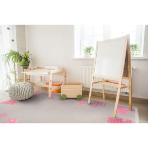 Joy Carpets Rugs Kid Essentials 1743-04 Frisky Friends Pink