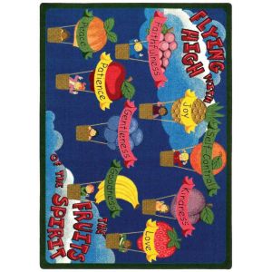 Joy Carpets Rugs Kid Essentials 1549-01 Fruits of the Spirit Multi