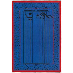 Joy Carpets Rugs Kid Essentials 1574-01 Fully Staffed Blue