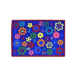 Joy Carpets Rugs Kid Essentials 1907-01 Geared for Learning Multi