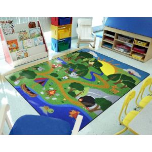 Joy Carpets Rugs Kid Essentials 1888-01 Happy Forest Multi