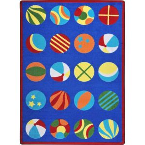 Joy Carpets Rugs Kid Essentials 1782-01 Have a Ball Multi