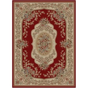 Mayberry Rugs Home Town HT7970 Lyon Claret-Ivory