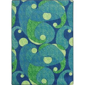 Joy Carpets Rugs Kid Essentials 1531-03 Jazzy Blue/Teal