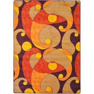Joy Carpets Rugs Kid Essentials 1531-02 Jazzy Orange/Purple