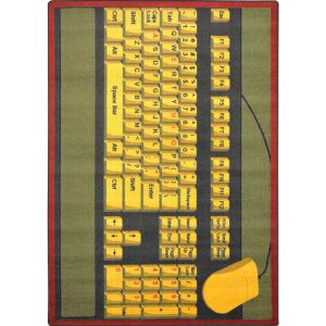 Joy Carpets Rugs Kid Essentials 1590-01 Keyboard Connection Multi