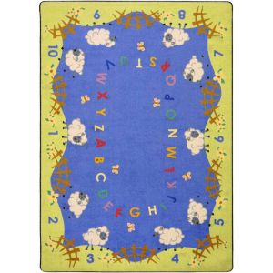 Joy Carpets Rugs Kid Essentials 1727-01 Lamby Pie Multi