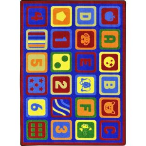 Joy Carpets Rugs Kid Essentials 1873-01 Letters Count Multi
