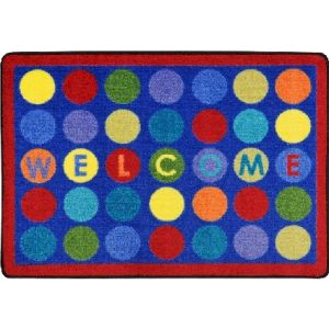 Joy Carpets Rugs Kid Essentials 1945-01 Library Dots Multi