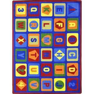 Joy Carpets Rugs Kid Essentials 1875-01 Lots to Learn Multi