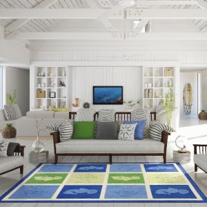 Joy Carpets Rugs Summer Solstice 1640-01 Marine Life Multi