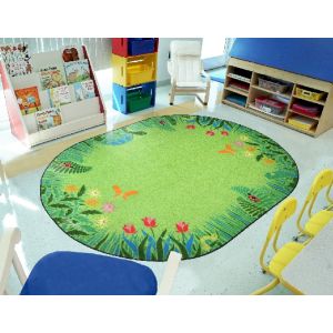 Joy Carpets Rugs Kid Essentials 1961-02 Merry Meadows Green